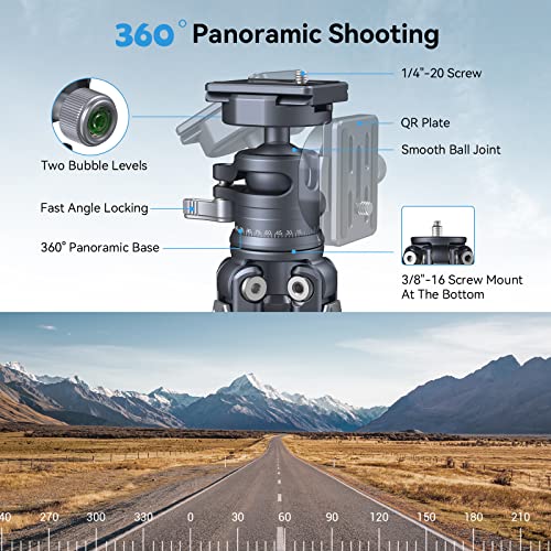 Smallrig Lightweight Travel Tripod Ap-01 With Compact Structure, 360° Ball Head, Quick Release Plate, Travel Bag, Load Up To 33 Lbs/15 Kg, For Canon For Nikon For Sony For Dslr-3987 #TOP5