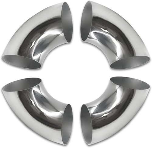 Tubo de codo de escape OD de 4 pulgadas y 90 grados (codo doblado de mandril) SS304 de acero inoxidable apto para codo de escape modificado de