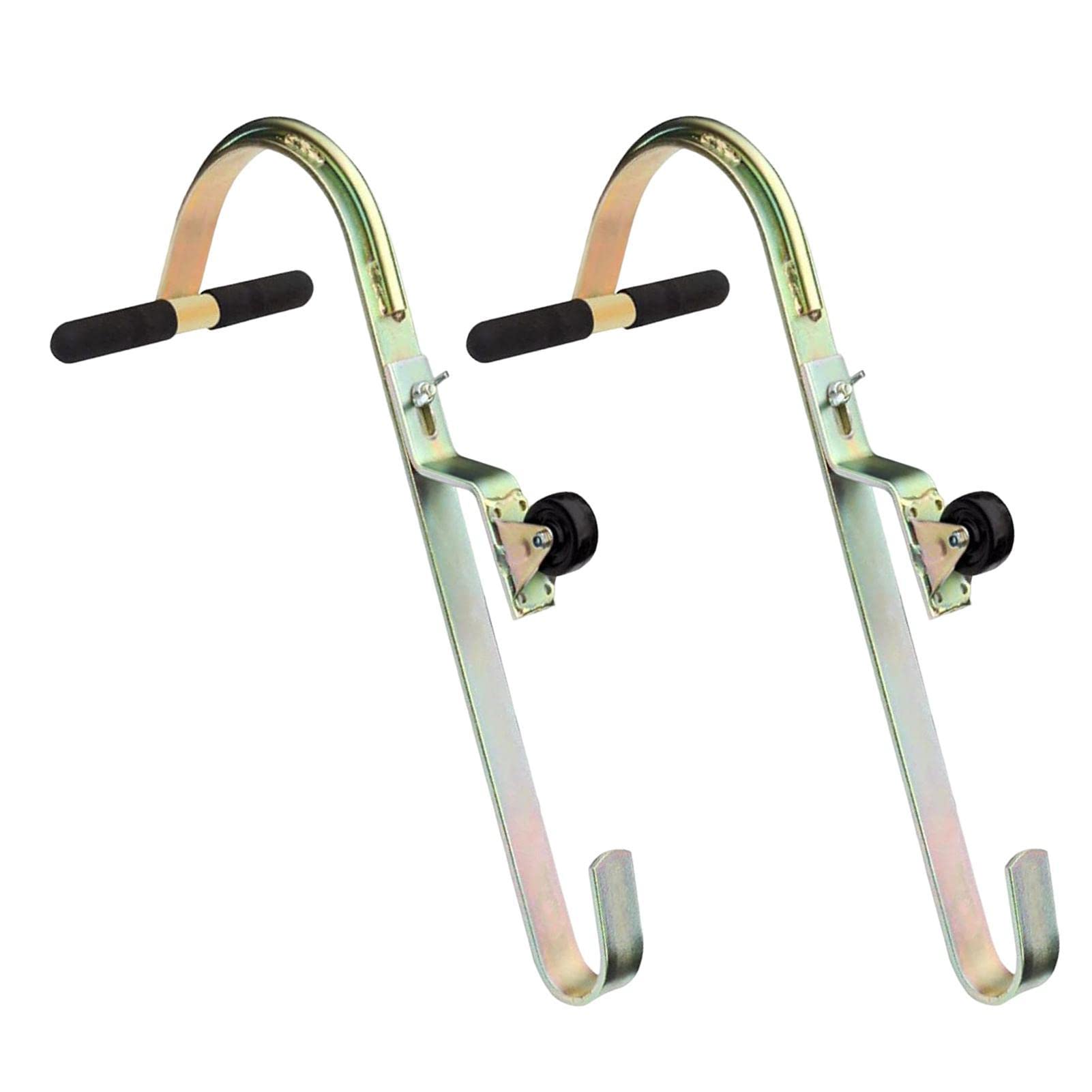 Buy Lock Jaw Ladder Grip, Heavy Duty Ladder Roof Hook, lated Steel Ladder Roof Hook with Wheel