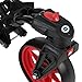 Caddymatic Golf 360 Degree SwivelEase 3 Wheel Folding Golf Cart Black/Red