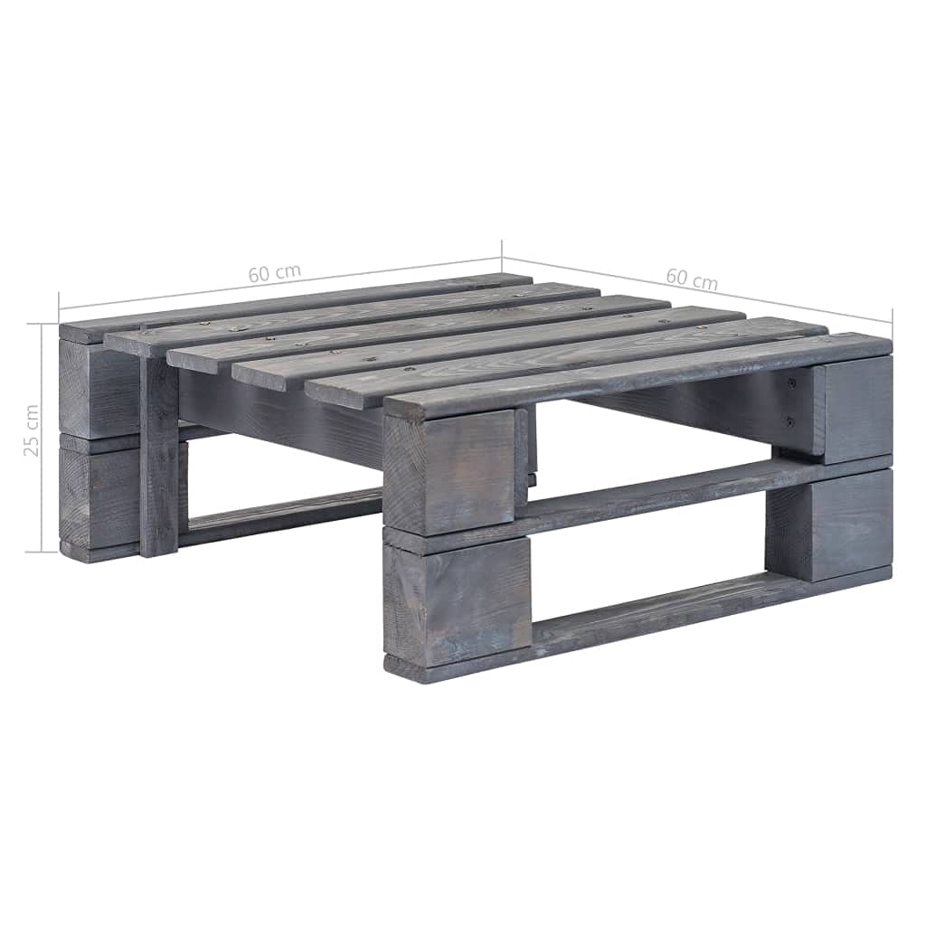 Générique Pouf Palette de Jardin Bois de pin imprégné de Gris,Meubles,Mobilier de Jardin,Sièges de Jardin,Éléments pour canapés modulables de Jardin,12.66 kg,Gris,3066411