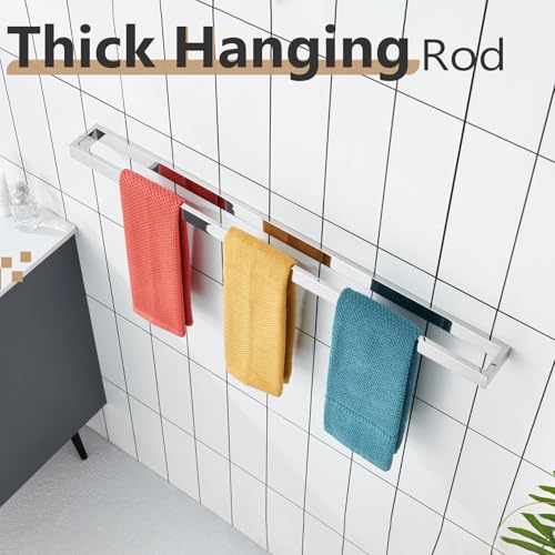 Image of KOKOSIRI Towel Holder Chrome Bath Towel Bar Rack 32-Inch Kitchen Holder Polished Stainless Steel for Bathroom Hardware Wall Mounted, 1 Pack B4008CH-L32