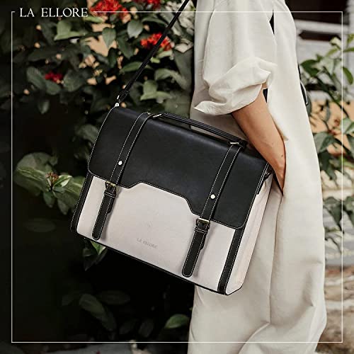 Image of Vagei Laptop Bag 15.6 Inch Canvas Messenger Bag For Women Professional Work Bag Shoulder Bag Travel, Office