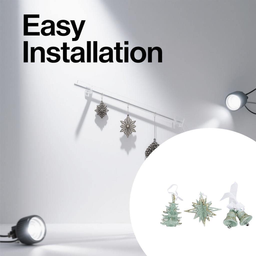 Xmas Hanging Decor Xmas Tree Bell Star Shape Ornaments Innovative Design for Stair Door Escalator Doorway