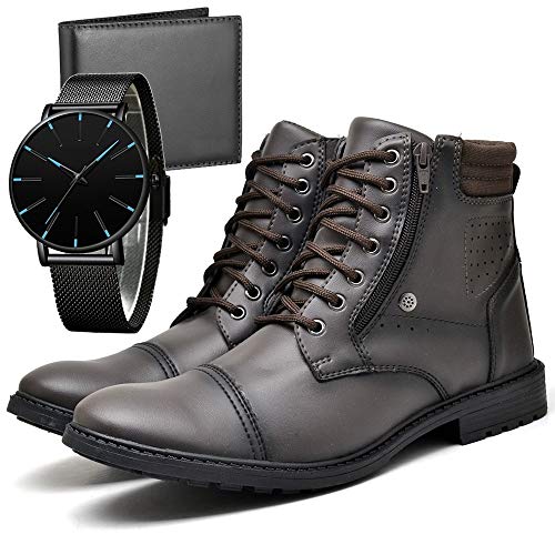 Bota Coturno Adventure Trilha Com Carteira e Relógio Slim Masculino DUBUY R560DB Tamanho:39;cor:Marr