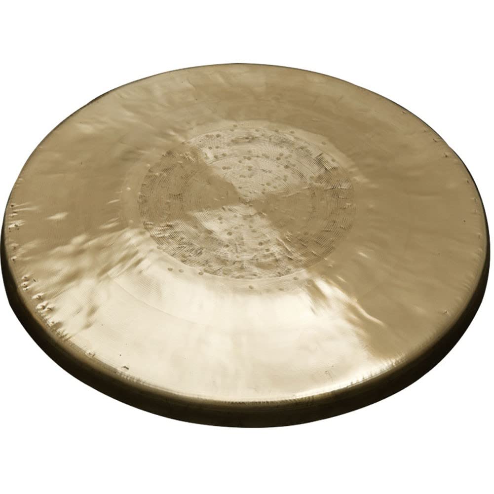 Gong traditionnel chinois en laiton Instrument, Gong à main en cuivre avec maillet, percussion Feng Shui chinoise, 28,5-30 cm(28.5cm)