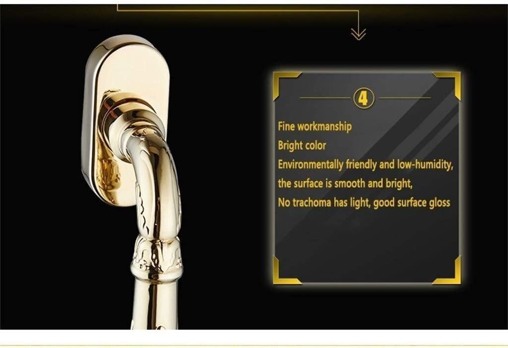 Window Handle, 6PCS Door and Window Knob Handle, Pure Copper Plating Polishing Swinging Window Hardware Door and Window Handle (Color : B) (Color : E) (Color : B) (Color : D)