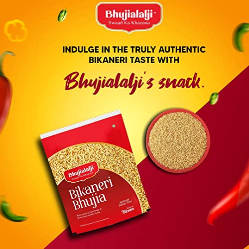 Image of Bhujialalji Aloo and Bikaneri bhujia (Combo pack of 2) 2kg | Rajasthani Namkeen | indian Spices | Indian Tea Time Fresh & Mixture | Ready to eat | Crsipy & Light snacks