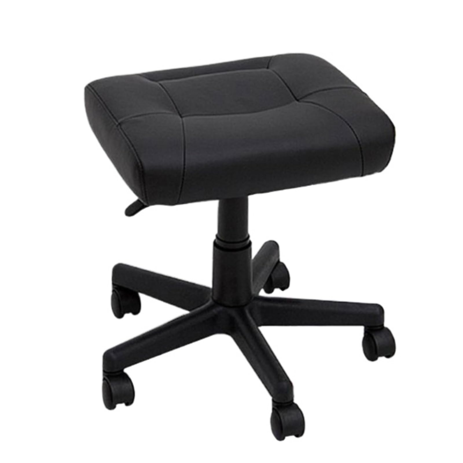 Ottomana Salón Reposapiés Giratorio De 360° con Altura Ajustable Cuero PU Asiento Extra