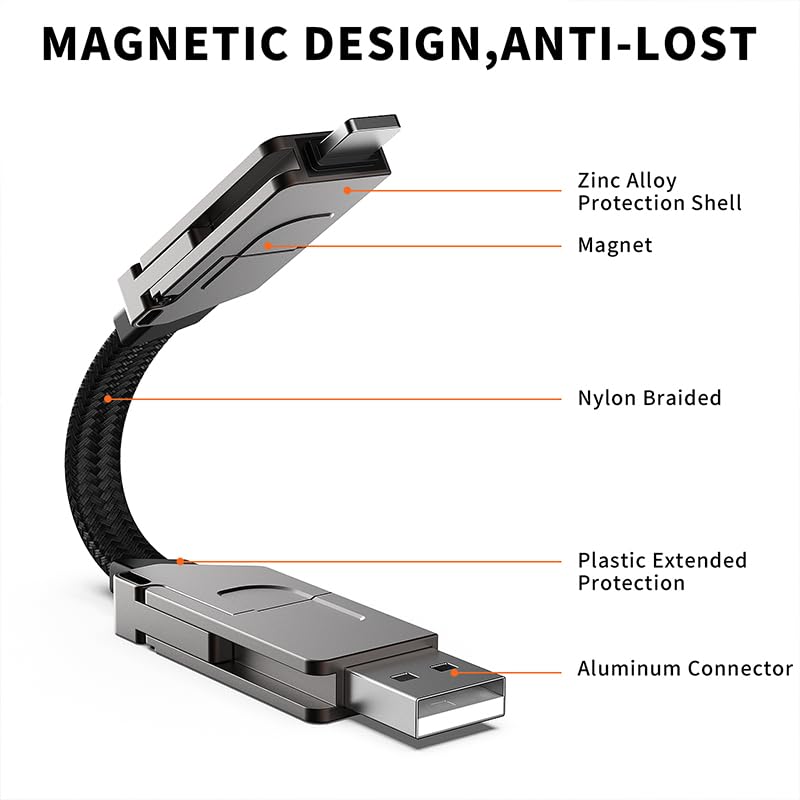 Omana 4-in-1 Multi Charger Cable USB Keychain - Image 2