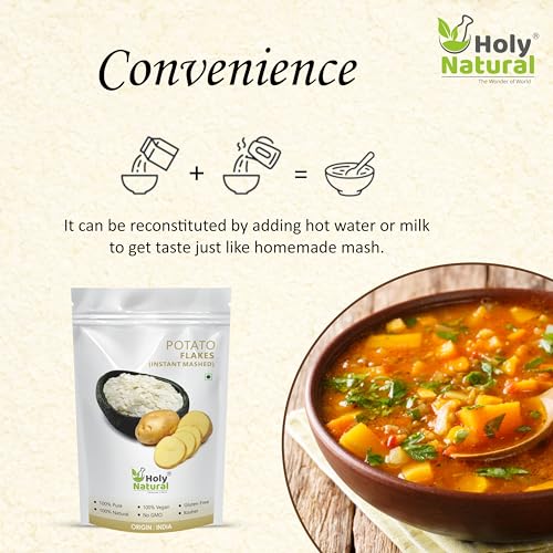 Image of Holy Natural - The Wonder of World Holy Natural Potato Flakes(Dehydrated)-1 Kg|Instant Aaloo Mashed