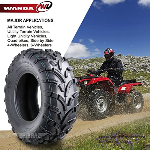 Image of WANDA Set of 4 New ATV /UTV Tires 25x10-12 /6PR P373-10244