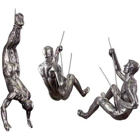 Klettermann-Wandskulptur, 3D-Wandkunst, Dekoration, industrieller Stil Cover