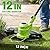 VOERJIA 21V Cordless Weed Eater & String Trimmer, Lightweight 2-in-1 Electric Weed Wacker, Wheeled Edger with 2X 2.0Ah Batteries & Charger, 12-inch Auto Line Feed, 90° Adjustable Head & 8 Spools