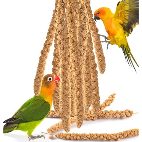 KATUMO Spray Millet Treats, 7Oz / 200g Natural Sun-Dried Bird Treats Parakeet Treats for Conure Cockatiel Finch Pigeon Hamster Canary Treats Cover