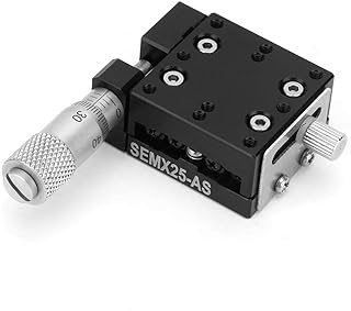 Walfront SEMX25-AS X Micrometer Linear Stages Manual Precision Linear Stage 25 * 25mm Fine-Tuning Cross Roller, Knives and Accessories