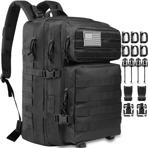 Createy 45L Military Tactical Backpack Large 3 Day Assault Pack Molle Bag Rucksack Bug Out Bag for...