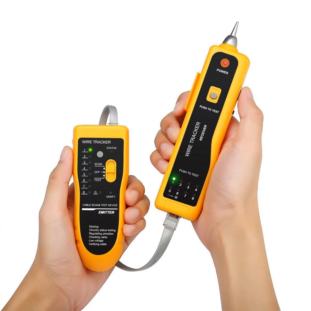 JW 360 NetzwerkTelefonleitungsFinder, Netzwerk Tester, NetzwerkLeitungsprfungsinstrument, Kabeldetektor, Leitungsmessgert, LeitungsfinderTester (Rot)