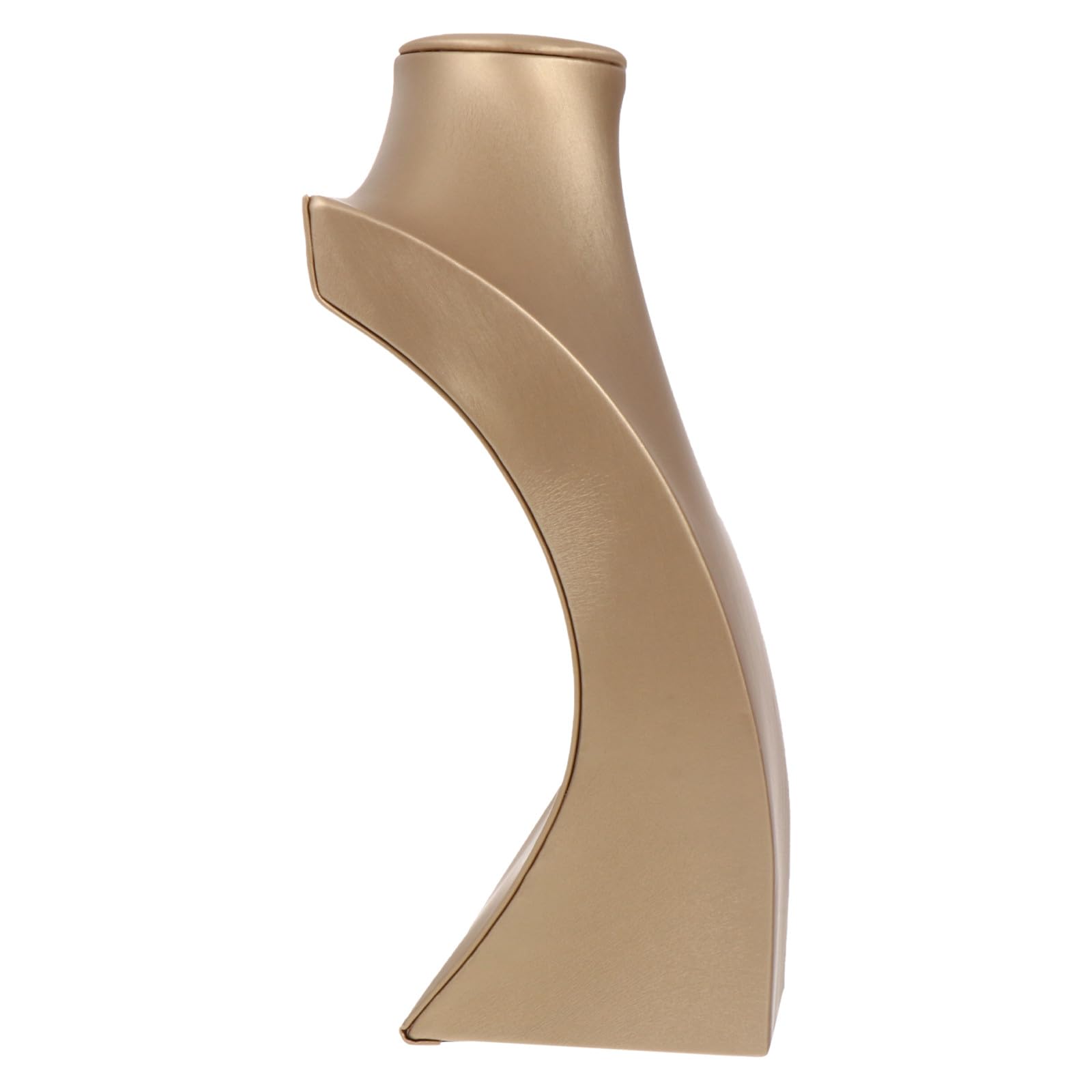 VILLCASE Organizador para Joyas Cepillado de Compuesto Tablero Cuello de Soporte Busto Dorado de Cuero para Collares Adecuado Hogar y Tienda de Joyería