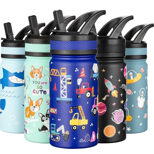 Fanhaw Thermosflasche – Trinkflasche Kinder 420 ml,...