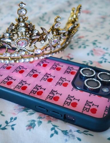 Image of Wildflower Cases - Compatible with iPhone 16 Pro Max | Protective Black Bumper, 6.5ft Drop Test Certified, Women Owned Small Business | Pink Hearts Love Dainty Cute Trendy | Collab - Ashley Williams