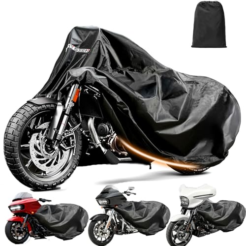 Heavy Duty Motorcycle Cover for - Enhanced Waterproof Motorcycle Covers Outdoor Storage Applicable to mainstream medium-sized motorcycles car on the market(XXXL)