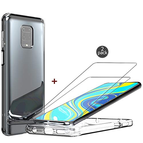 QHOHQ Case for Xiaomi Redmi Note 9S/Redmi Note 9 Pro with 2 Pack