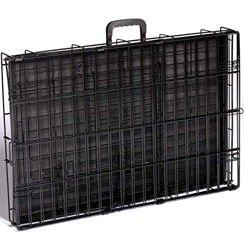 Image of Prevue Pet Products Home On-The-Go Single Door Dog Crate - S, Black | Small Collapsible Dog Cage for Travel, Indoor and Outdoor Use, Foldable Kennel Design, Deep Plastic Pan
