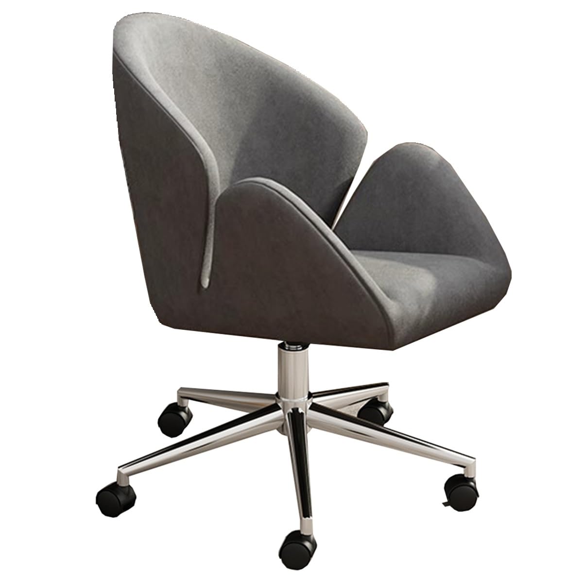 HTTGDGDH Ergonomic Pu Leather Executive Office Chair With Armrests Reclining Function Lumbar Support Swivel Wheels - Perfect For Home And Office Use,Grey