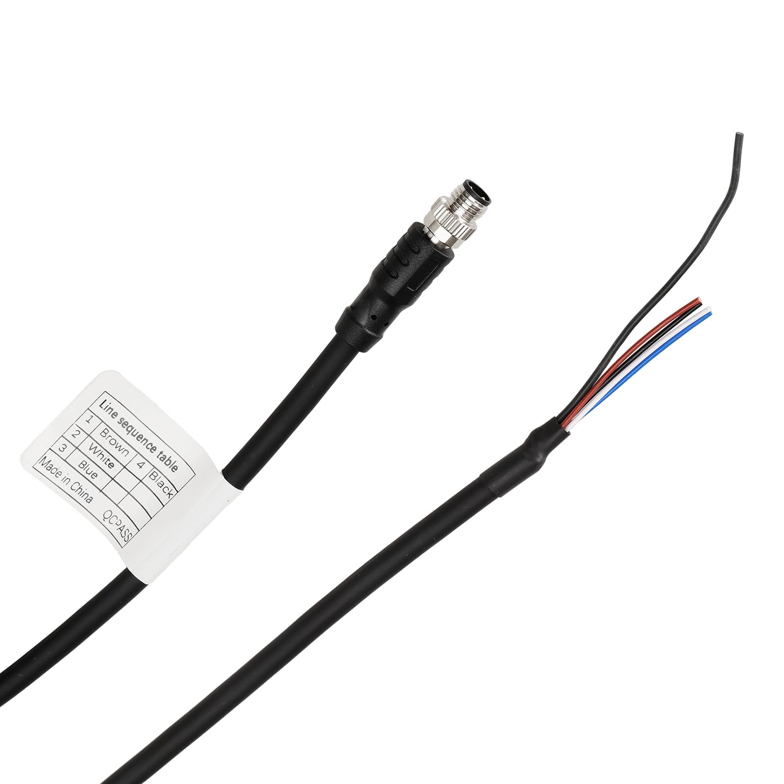 HangTon Cable de alimentación M8 4 pines macho A-Code PVC 10m para interruptor Keyence