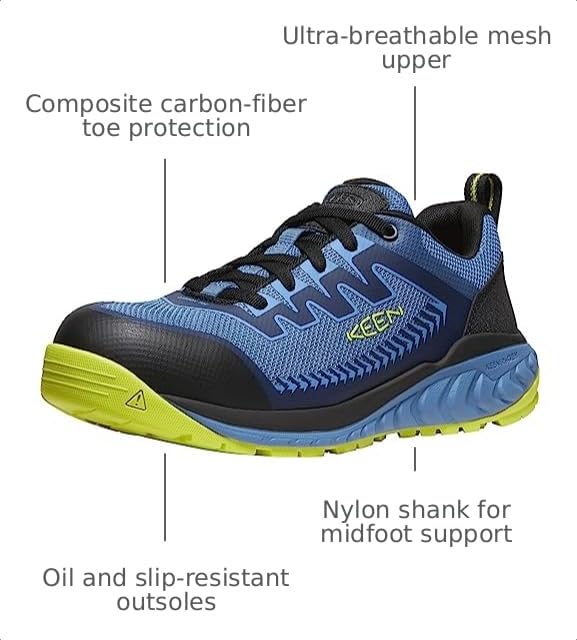 Image of KEEN Utility Men's Arvada Low Height Composite Toe Breathable Industrial Work Sneakers