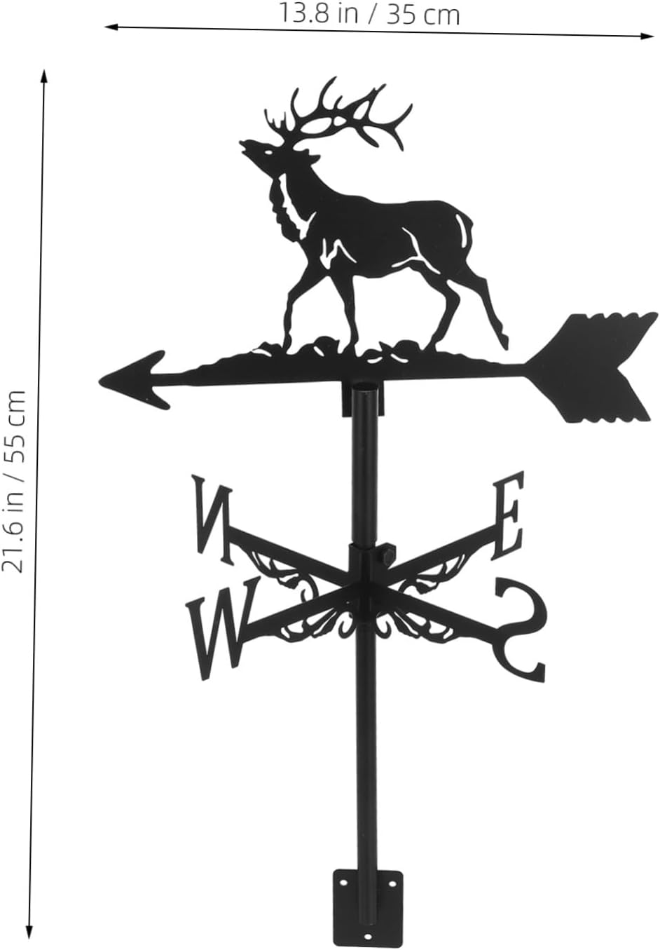 Weathervane Iron Weather Vane for Outdoor Decoration Metal Wind Direction Indicator for Garden and Farmhouse Design for Roofs and Patios Holiday for