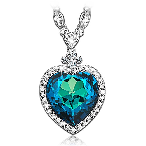 LADY COLOUR Jewelry Gifts for Mom Necklace for Women Heart Pendant with...