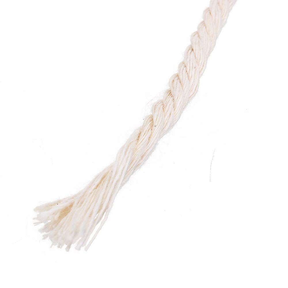 4 mm 200M Cordel de Algodón Cotton Twine Hilo Macramé Trenzada de Algodón Natural para DIY Artesanía Hecha a Mano Craft Cuerda Manualidades