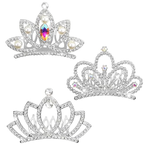 3 Pcs Mini Tiara Small Crown Hair Clip