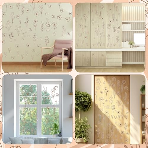 Save on A1diee Boho Wildflower Wall Stickers - 160 Pieces