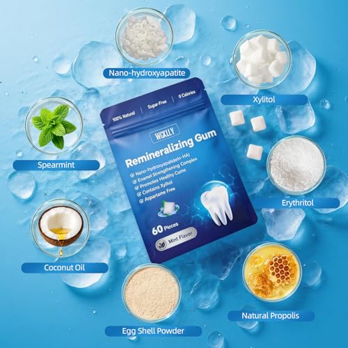 Image of Remineralizing Gum,Xylitol Gum with Hydroxyapatite and Xylitol,Mint Gum Supports Fresh Breath