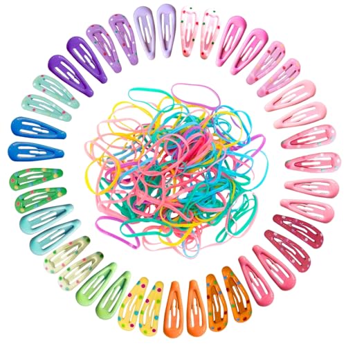 KEYRI 140 Piezas Pinzas Pelo 3 cm Horquillas Pelo Accesorios Pelo Pinzas para el Cabello Duraderas Bandas de Goma Delicadas Pasadores para el Cabello Pequeños para Niñas (Macaron)