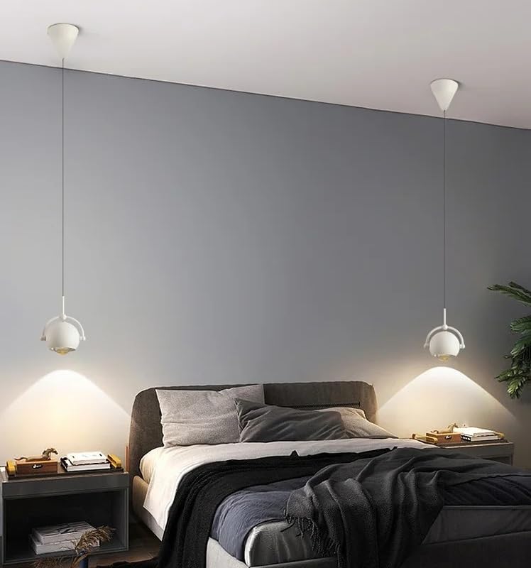 Lustre de chevet de luxe minimaliste suspension b-white