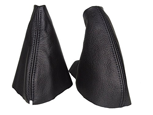 The Tuning-Shop for MG TF 2001-05 Shift & E Brake Boot Black Genuine Leather