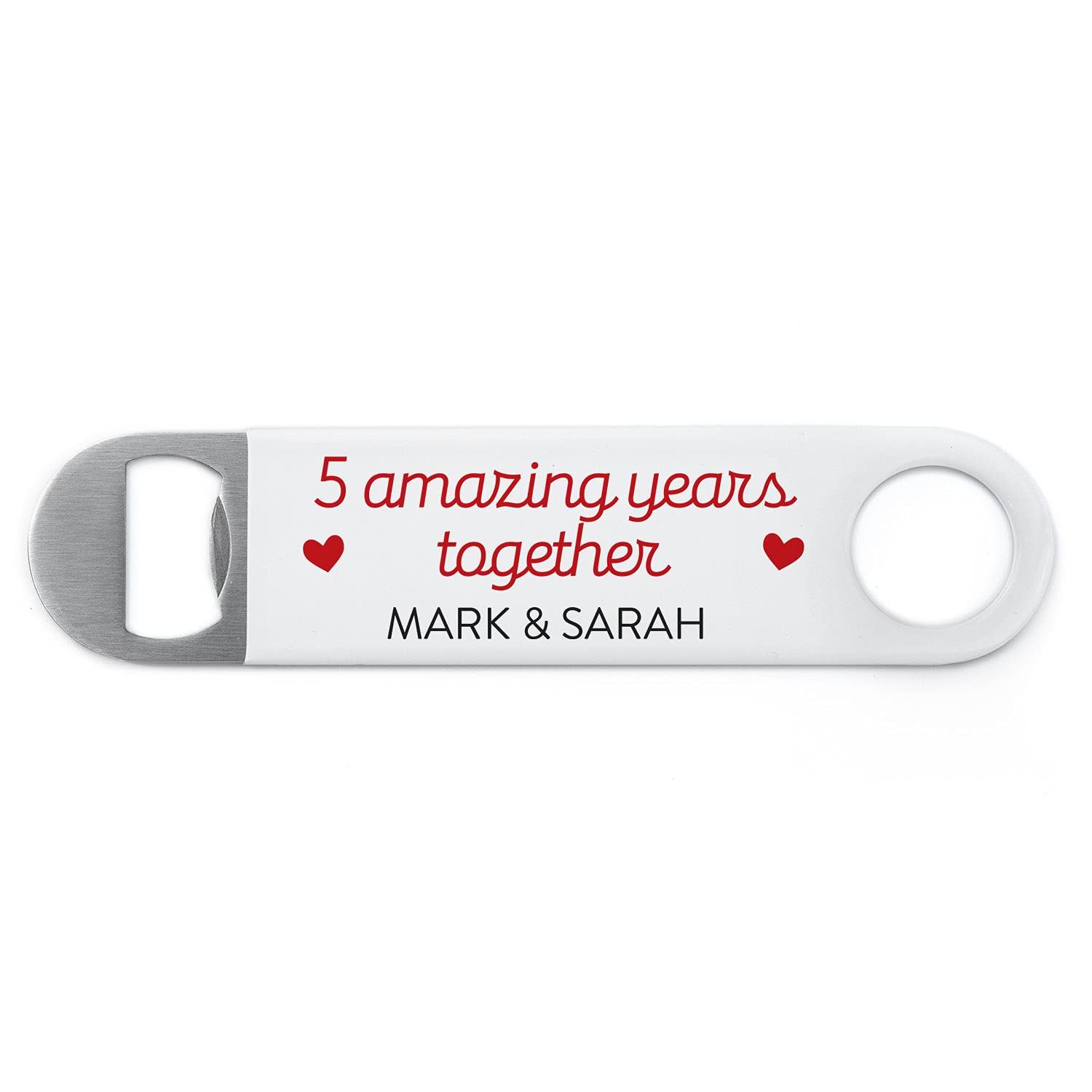 One Year Together Gifts For Boyfriend Girlfriend, Personalised Bottle Opener Anniversary Gift For Him Her, 5 Years Together, 10 Years Together Metal Bottle Opener, Boyfriend Gifts