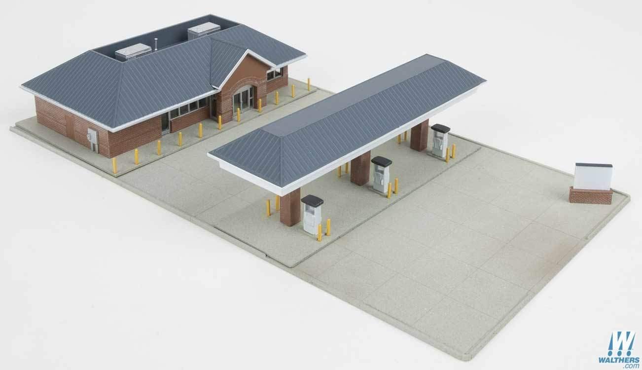 Walthers 933-3885 Modern Petrol Station, Multi-Colour