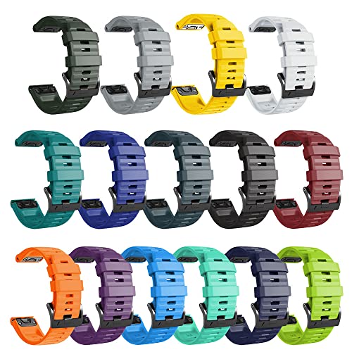 Correa de ajuste rápido de 26mm para Garmin Fenix 6X con acabados de alta resistencia 4