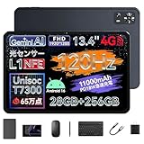 【2026新登場 Android16 タブレットセット】ZPad2 タブレット 13インチ SIMフリー Unisoc T7300 AnTuTuスコア65万点 120Hz 1920x1200 FHD大画面 28GB RAM+256GB ROM 11000mAh PD18W急速充電 4G LTE+WiFi+Widevine L1+顔認識+Gemini AI+GPS対応 光センサー搭載 10点付属品