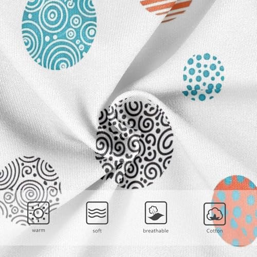 Toddler Girl Briefs, Colorful Circles Stripes Cotton Girls Underwear, 2–8 Years3