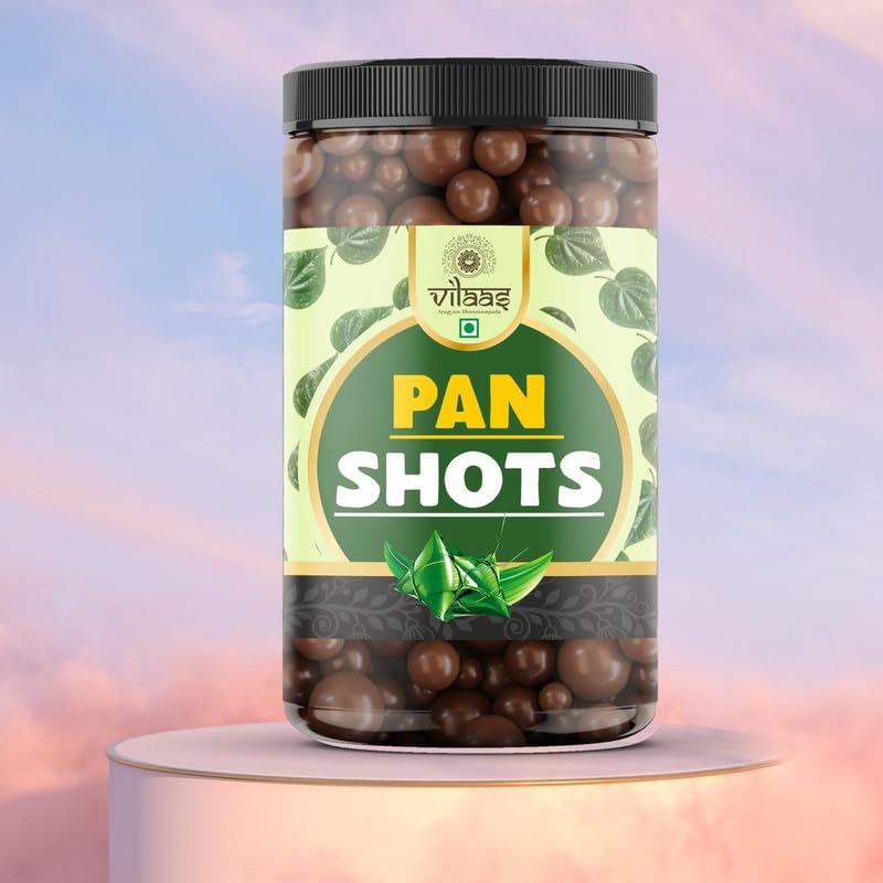 Image of VILAAS Pan Shots Mukhwas Candy Balls 100GM | Refreshing Paan Flavour Laddu Candy | Traditional After-Meal Mouth Freshener | Sweet & Aromatic Paan Treat | Ready to Eat Snack