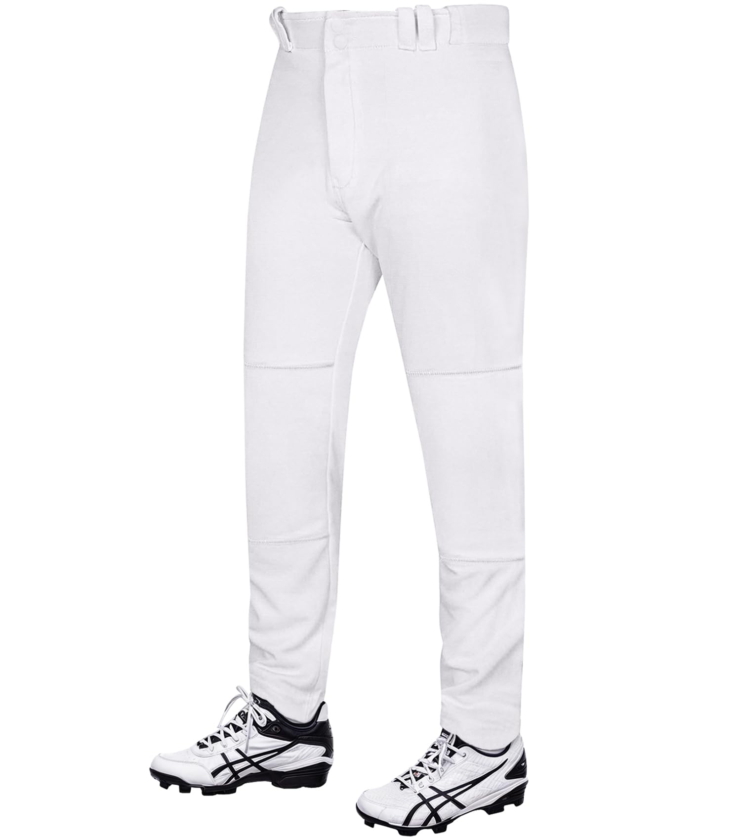 Penveer Full Length Men's Baseball Pants, Open Bottom, Loose Fit Adult Baseball Pants with Adjustable Length