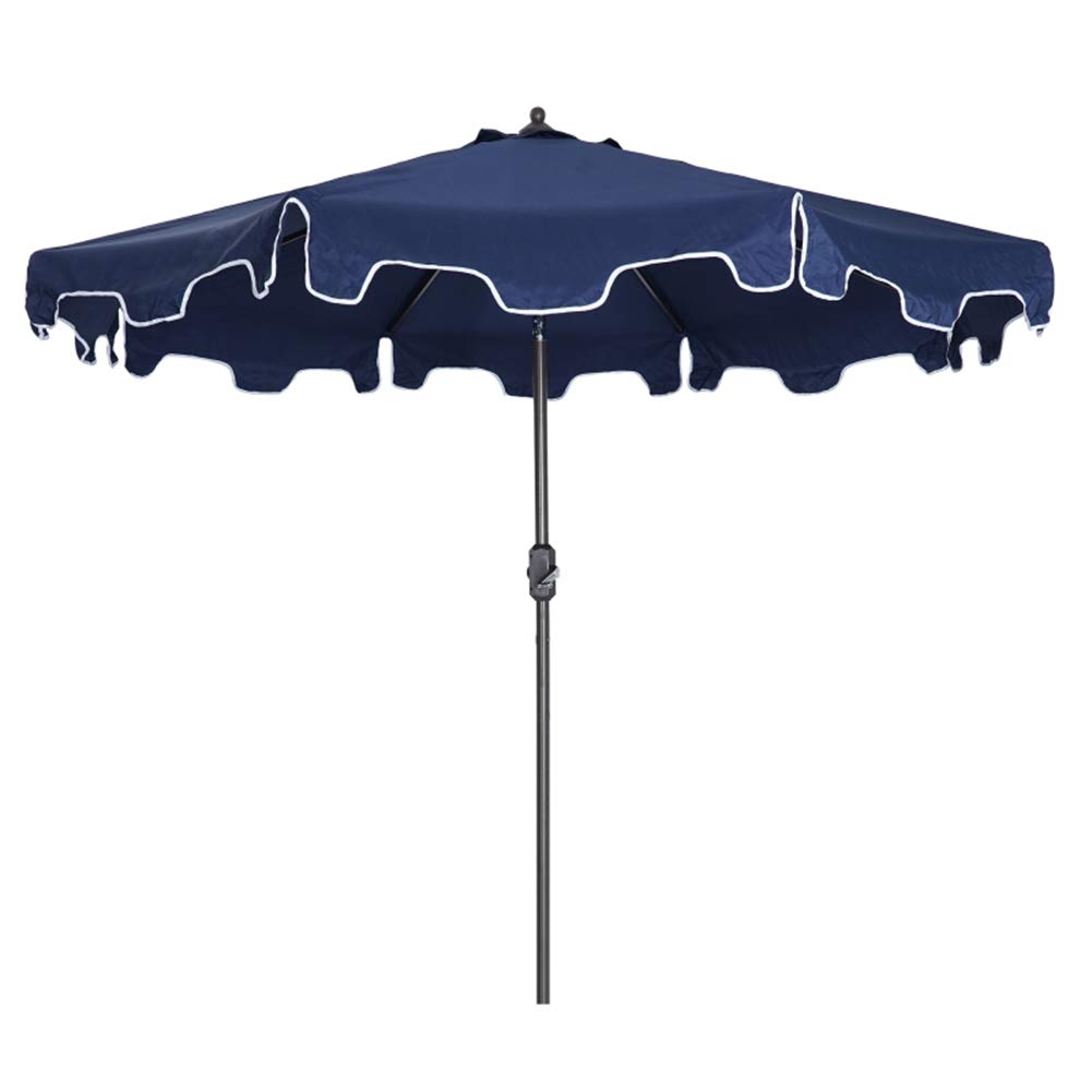 Parasol de marché haut de gamme bleu marine anti-UV idéal pour extérieur d'hôtel et grande villa
