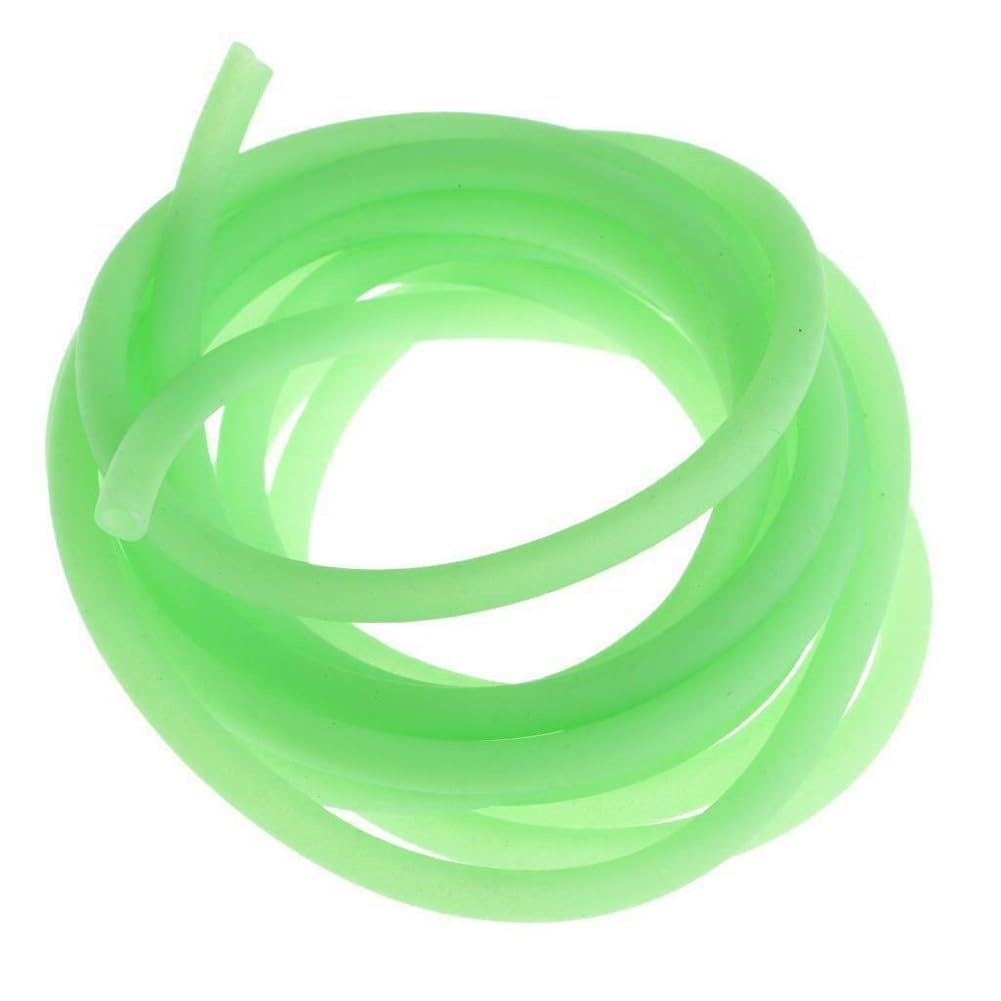 Gaine lumineuse en silicone anti-rig de 2 m pour fil de pêche en haute mer Vert