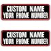 Hund und günstig Kaufen-misscase 2Pcs Kundenspezifischer Name Patch, personalisierte taktische Patches 2 Line Text, Gestickte Name Patches für Rucksäcke, Jacken, Hundegeschirr, Hook&Iron on (No-Logo)
